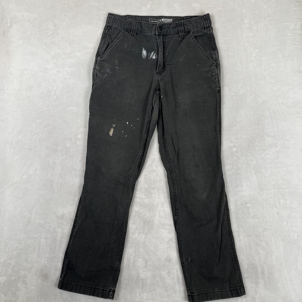 Carhartt Carpenter Pants Mens 32x32 Gray Relaxed Fit Canvas Utility Workwear